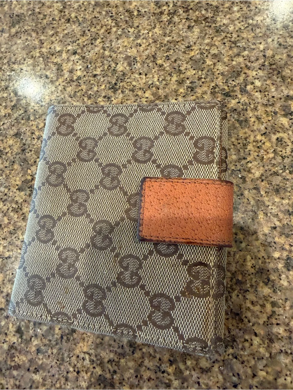 Gucci Brown GG Canvas Snap Card Holder Wallet